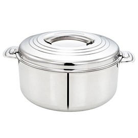 Tabakh 2.5-Liter Stainless Steel Casserole Hot-Pot Food Warmer & Serving Bowl, 2500ml,Silver