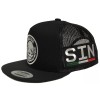 Unbranded SINALOA MEXICO HAT 2 LOGOS BLACK MESH SNAPBACK ADJUSTABLE
