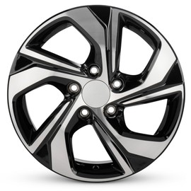 For 2016-2017 Honda Accord 16 Inch Black Machine Face (Diamond Cut) Black Rim - OE Direct Replacement - Road Ready Car Wheel