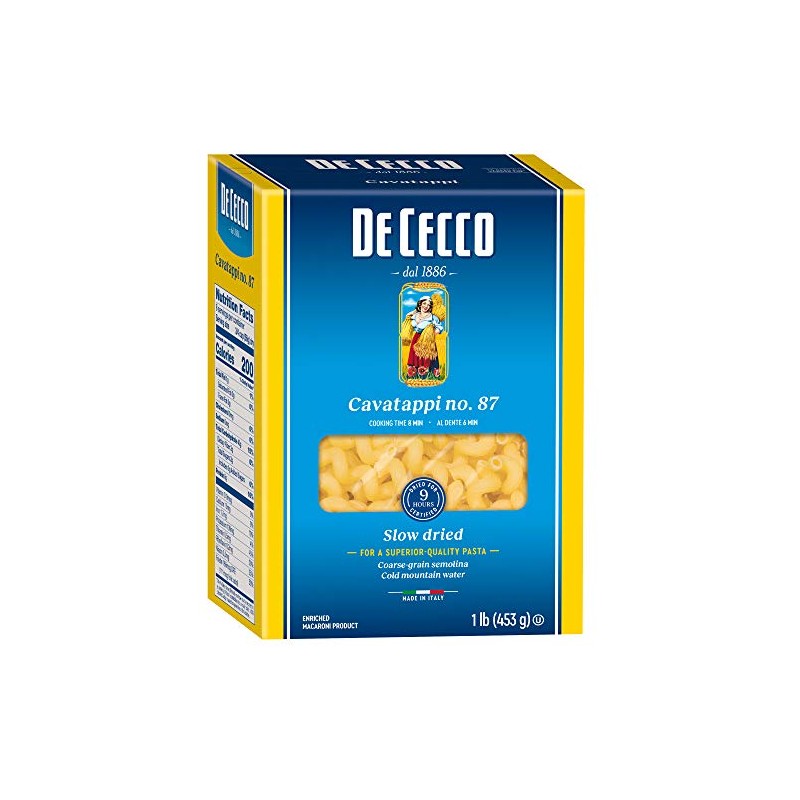 De Cecco Semolina Pasta, Cavatappi No.87, 1 Pound(Pack of 12)