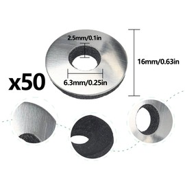 AOYEGIC Pack of 50 Sealing Washers, EPDM Washers, Stainless Steel Screws, Washers for Screws, Drilling Screws in Industrial and Construction (6.3 x 16 mm, Black)