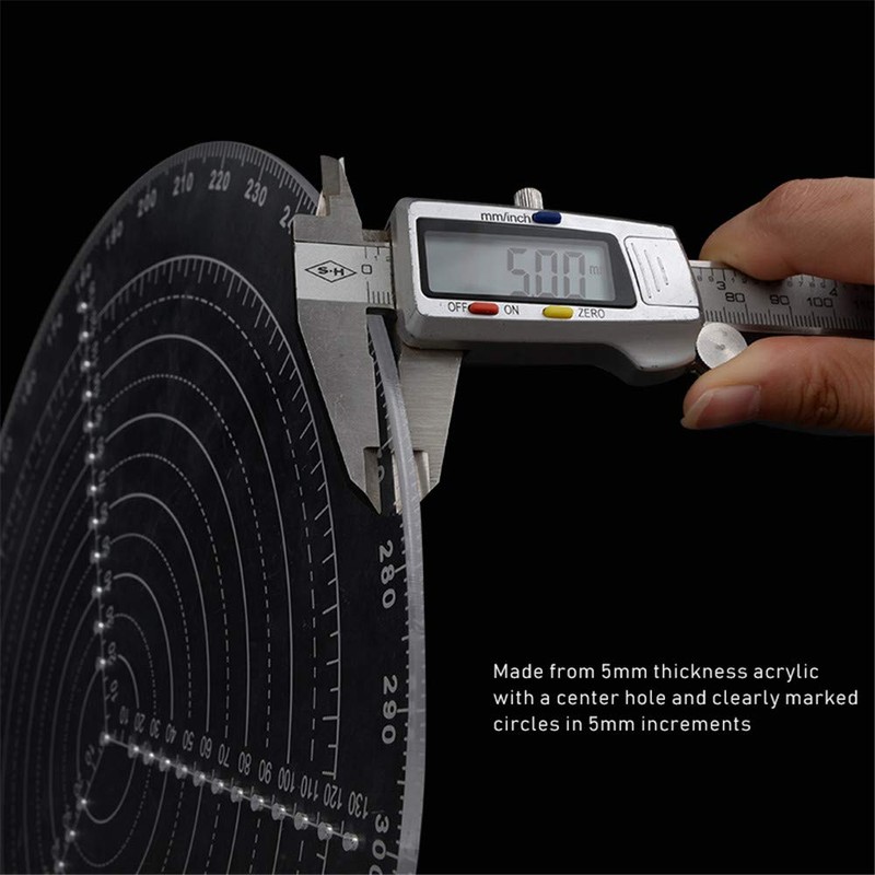 DDWT 300mm /11.8inch Round Center Finder Compass for Wood Turners