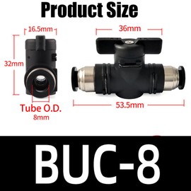 Limeow Straight 8 mm Pneumatic Connector Pneumatic Valve Quick Coupling Compressed Air Shut-off Valve Pneumatic Hose 8 mm Multiple Seals Seal for Quick Connection of Air Lines Pack of 6