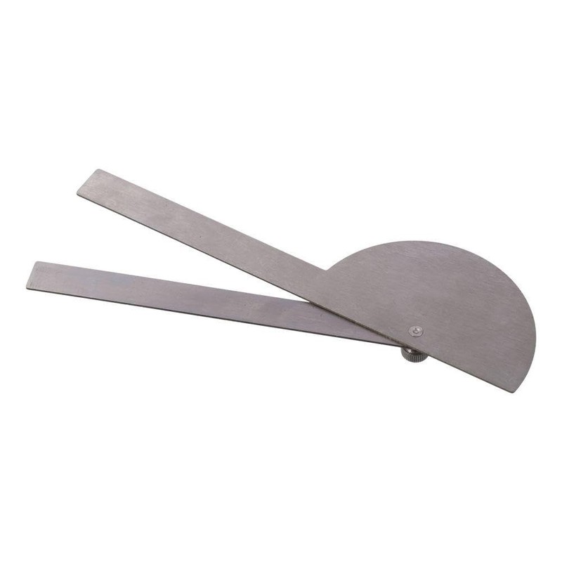 Stainless Steel Protractor 0-180 Degrees Two Arm Ruler Angle Protractor