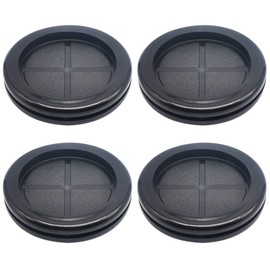 Alamic Rubber Grommet, Rubber Grommets for Wiring, 1-11/16" ID, 2" Drill Hole, Rubber Hole Plugs, Synthetic Wire Grommets Protector, Firewall Plug Grommet, Double-Sided - 4 Pack
