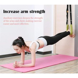 Yoga Multi-Purpose Waist Stretch Band-Door Flexibility Tensile Assist Trainer, Improve Back Waist Flexibility,Suitable for Fitness, Stretching, Dance, Yoga, Gymnastics, Cheerleading, Splits (Rose)