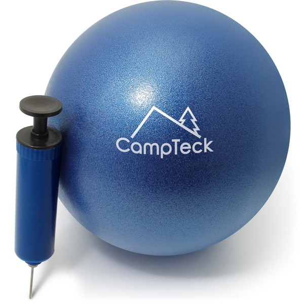 CampTeck U6812 Mini Pilates Ball Plastik Yoga Ball 23cm für Übung, Fitness, Gymnastik, Therapieball mit Handpumpe - Blau