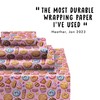 Girls Wrapping Paper Birthday - Donut Cupcake Macaron Pattern -