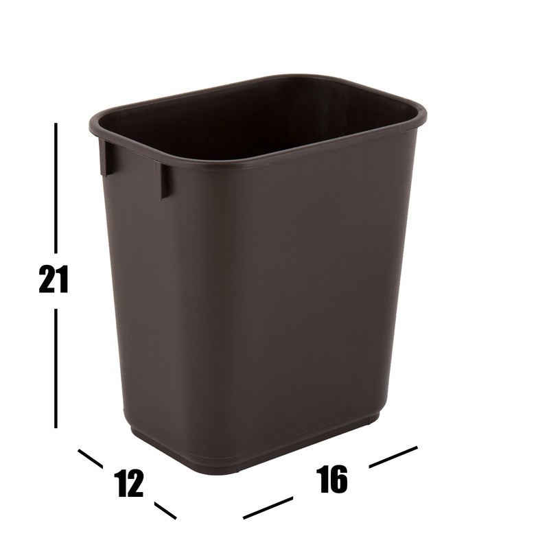 Mix.Home 10 Gallon Brown Rectangular Wastebasket Restaurant Trash can Commercial