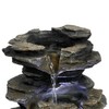 BBabe 15.7" High Rock Cascading Tabletop Fountain, Zen Meditation Indoor