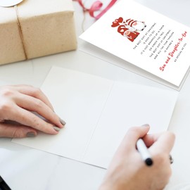 Naixiwen Son and Daughter-In-Law Christmas Card from Parents, Cute Gnomes Christmas Card for Son and Daughter In Law, Son and Daughter-In-Law Christmas Gifts