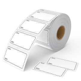 1000 Pcs Freezer Labels, Food Freezer Lables, Removable Food Stickers, Waterproof & Oil-Proof, Sticky Labels On a Roll, Easy Peel Off and Easy to Write for Freezer, Containers, Jars