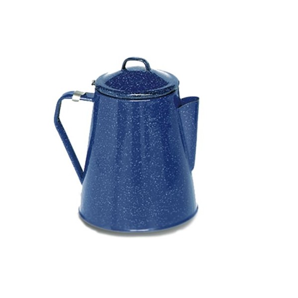 Texsport Camping Enamel Percolator Coffee Maker, Blue, 8 Cup