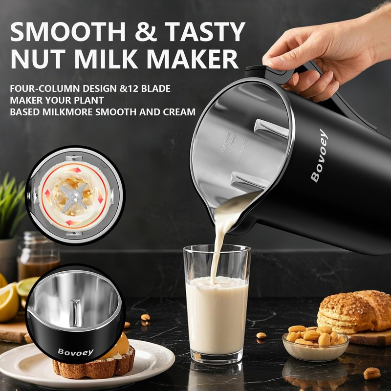 Nut Milk Maker Machine, Automatic Soy Milk Maker for Almond