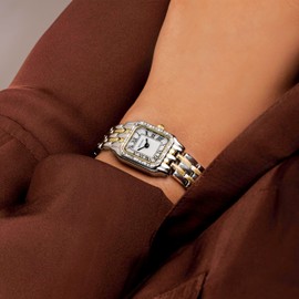 Sekonda Monica Women's Watch with Two Tone Alloy Case and Strap with Bezel and White Dial 40640