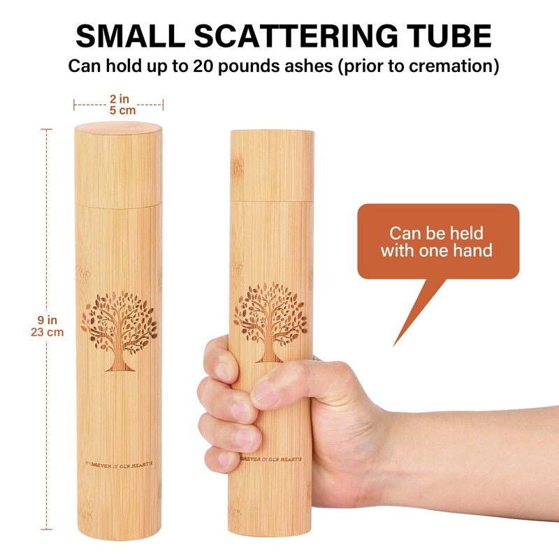 HOOMTREE Small Scattering Urns for Human Ashes Adult,9''x2'' Scattering Tubes