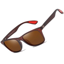 DUCO Retro Sunglasses for Men and Women for Driving Cycling Fishing Golf 2146, brown