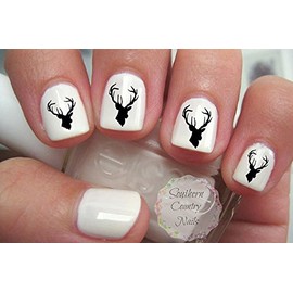 Vintage Deer Nail Art Decals Gorgeous 20pcs