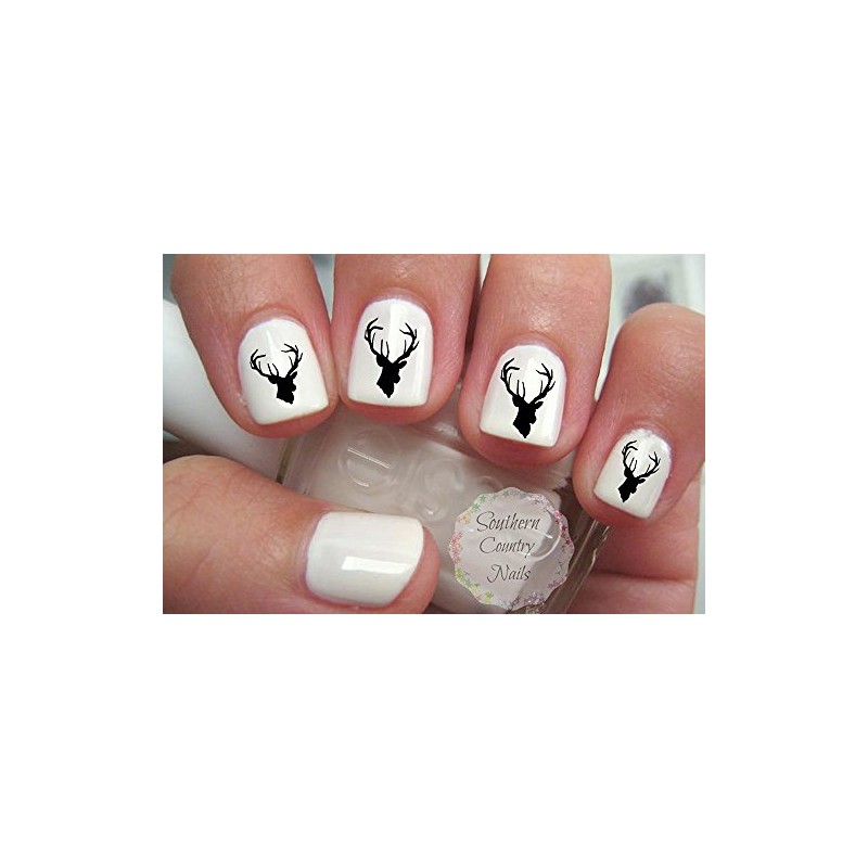 Vintage Deer Nail Art Decals Gorgeous 20pcs