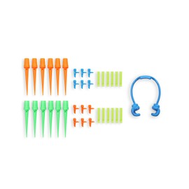 Catike Self Watering Spikes for Indoor Outdoor Potted Plants and Flowers with Drip Speed Control Valve and Support Stand (12 pcs) (1 Cute Hand Stand)