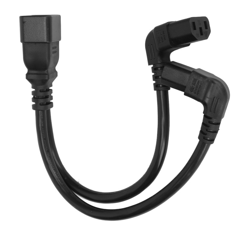 IEC320 C20 to Dual C13 Cord 1 in 2 Out