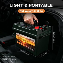 12V Battery Box for 30Ah/20Ah/10Ah LiFePO4, Waterproof 12V Marine Case with 100A Master Switch, Anderson Plug, Dual QC3.0 & PD Fast Charger, 30A Connectors for RV, Camping, Boat, Trolling Motor