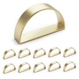 BEHOK Matte Gold Napkin Rings Set of 12 Semicircle Antique Modernist Metal Napkin Ring for Table Settings Wedding Christmas Party Dinner