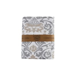 Table Cloth Rectangle Medallion-Lotus Tablecloth for Dining Table 60x108 Inches Reusable Patio Table Cover for Event, Wedding, Banquet & Parties|Washable Thanksgiving Home Fall Decor| White-Grey-Beige