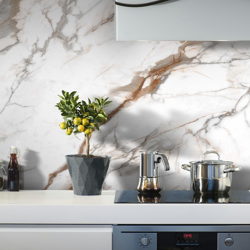 Marble Peel and Stick Waterproof Wall Paneling, 118" x 47"