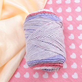 DOITOOL 1Roll Rainbow Knitting Yarn Handmade Colorful Crochet Yarn for DIY Projects for Hats Sweaters Soft Pilling Blend Red Blue