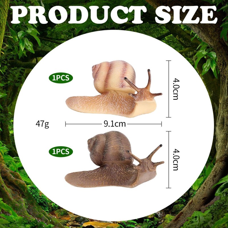 2 Pieces Of Simulated Snails, Snail Toys, Snail Models, Snail