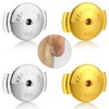 14K Locking Earring Backs for Studs, 2 Pairs 925 Sterling