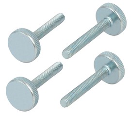 sourcing map Knurled Head Flat Full Thread Thumb Screws Fasteners M6 x 40 mm Pack of 4