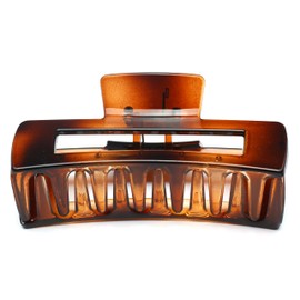 Large Large Hair Clip Beautiful Women's Hair Clip Hair Accessories Headpiece Elegant Hair Accessory 1 Piece (10.4 x 5.2 cm, Amber)