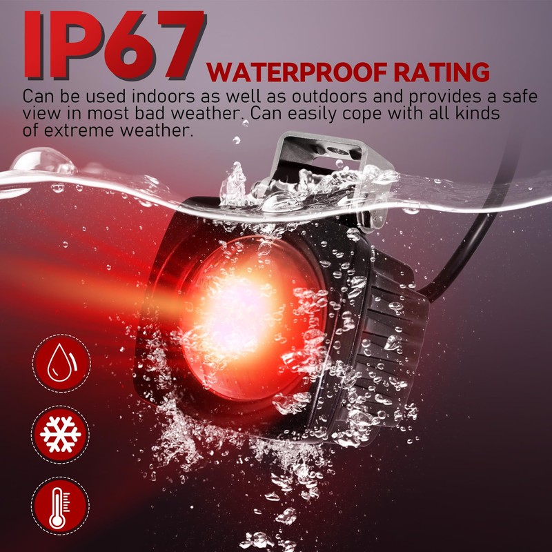 eTzone Upgraded Red LED Forklift Safety Warning Light with SOTP