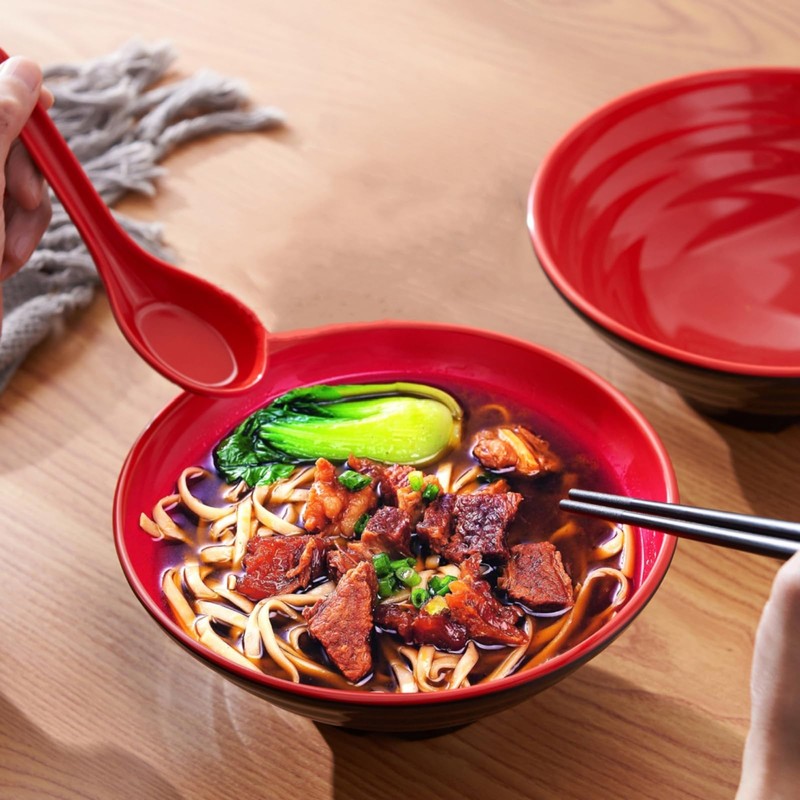 Lyellfe 16 Pieces Ramen Bowl Set, Restaurant Quality Soup Bowl,