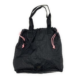 Victoria's Secret Packable Duffle Tote Bag, Black Subtle Logo