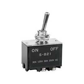 Toggle Switch, DPST, Non Illuminated, On-None-Off, Panel, 30 A