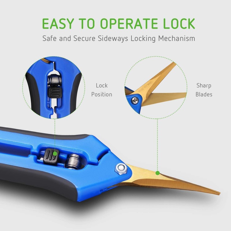 SunStream Garden Pruning Shear Steel Curved Blade Hand Pruner (Scissors)