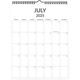 Wall Calendar 2025-2026, Large Calendar 18 Months from July 2025 to December 2026 w/Wire Hanging, 14.5’’x11’’ Thick Paper Big Calendar for Office Work Home, Simple Monthly Aesthetic Design Calander