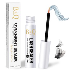 B&Qaugen Lash Sealant for Eyelash Extensions 5ML Lash Seal Overnight Lash Sealer(5ML,Clear)