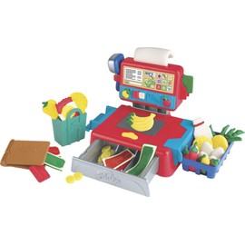 Play-Doh Cash Register Toy for Kids 3 Years and Up with Fun Sounds, Play Food Accessories, and 4 Non-Toxic Colors