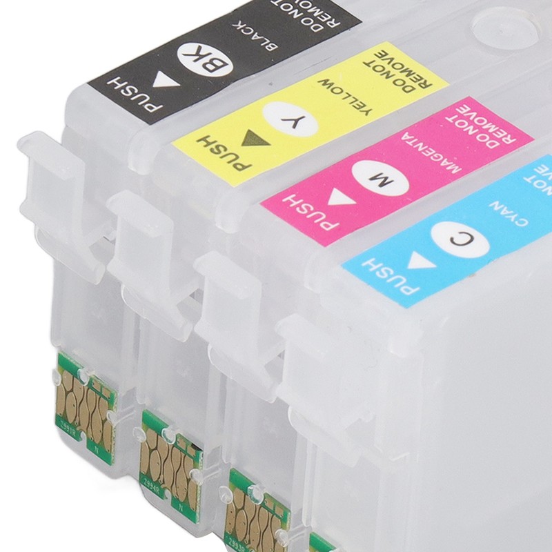 4 Colors Ink Cartridge with Permanent Chip Refill Printing Boxes