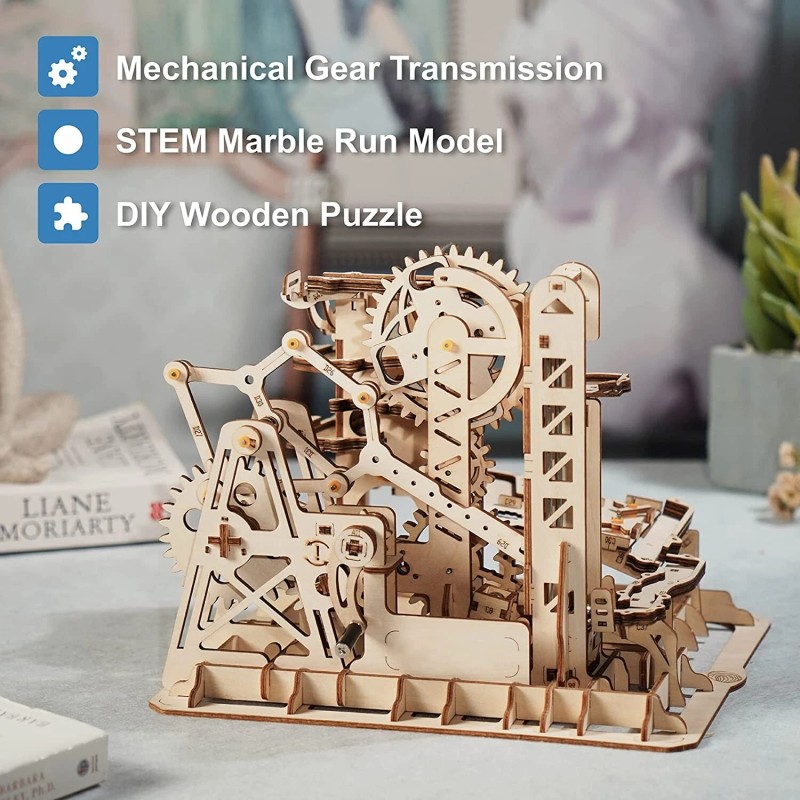ROKR 3D Wooden Puzzle Brain Teaser Toys Mechanical Gears Kit