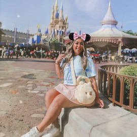 ODOCARE Handmade Mouse Ears Headband for Women and Girls, Polka Dot Bow Minnie Ears Costume Accessories(Shiny Pink White)