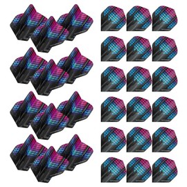 WINMAU Prism Alpha Black and Pink Extra Thick Dart Flights - 10 sets per pack (30 dart flights in total)