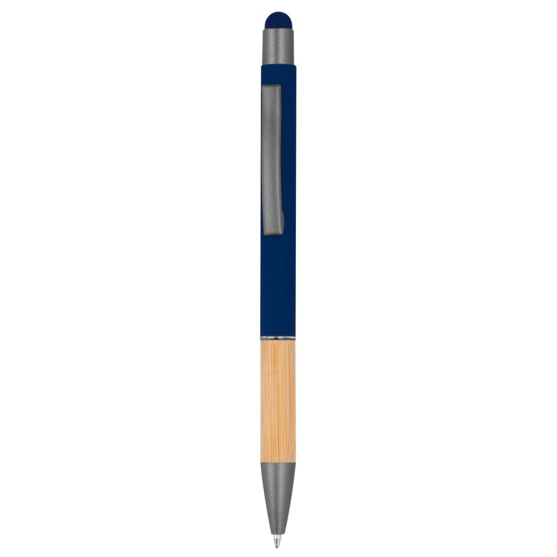 noTrash2003 10 Ergonomic Ballpoint Pens with Metal Tip and Bamboo