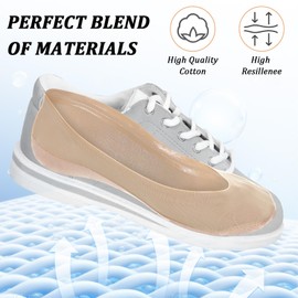 6 Paar Unsichtbare Füßlinge Damen, Ballerina SockenDamen, Nylon-SockenDamen, Atmungsaktiv Rutschfest Flache Socken Für Damen Mädchen (Schwarz, Hautfarbe) 39-43