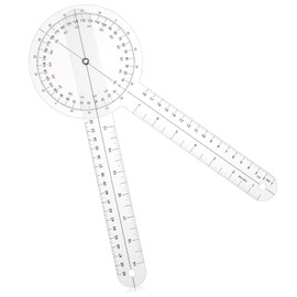 Goniometer Physiotherapy Protractor Physiotherapy, Transparent Protractor Metal, Large Protractor School Degreemeter, Flexible, Accurate Bevel Rotation Angle Degree, for Teachers, Fitness Trainers