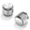 FURNIWARE 10 Pack Brushed Satin Nickel Knurled Cabinet Knobs, 25mm